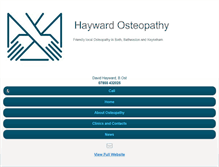 Tablet Screenshot of haywardosteopathy.co.uk